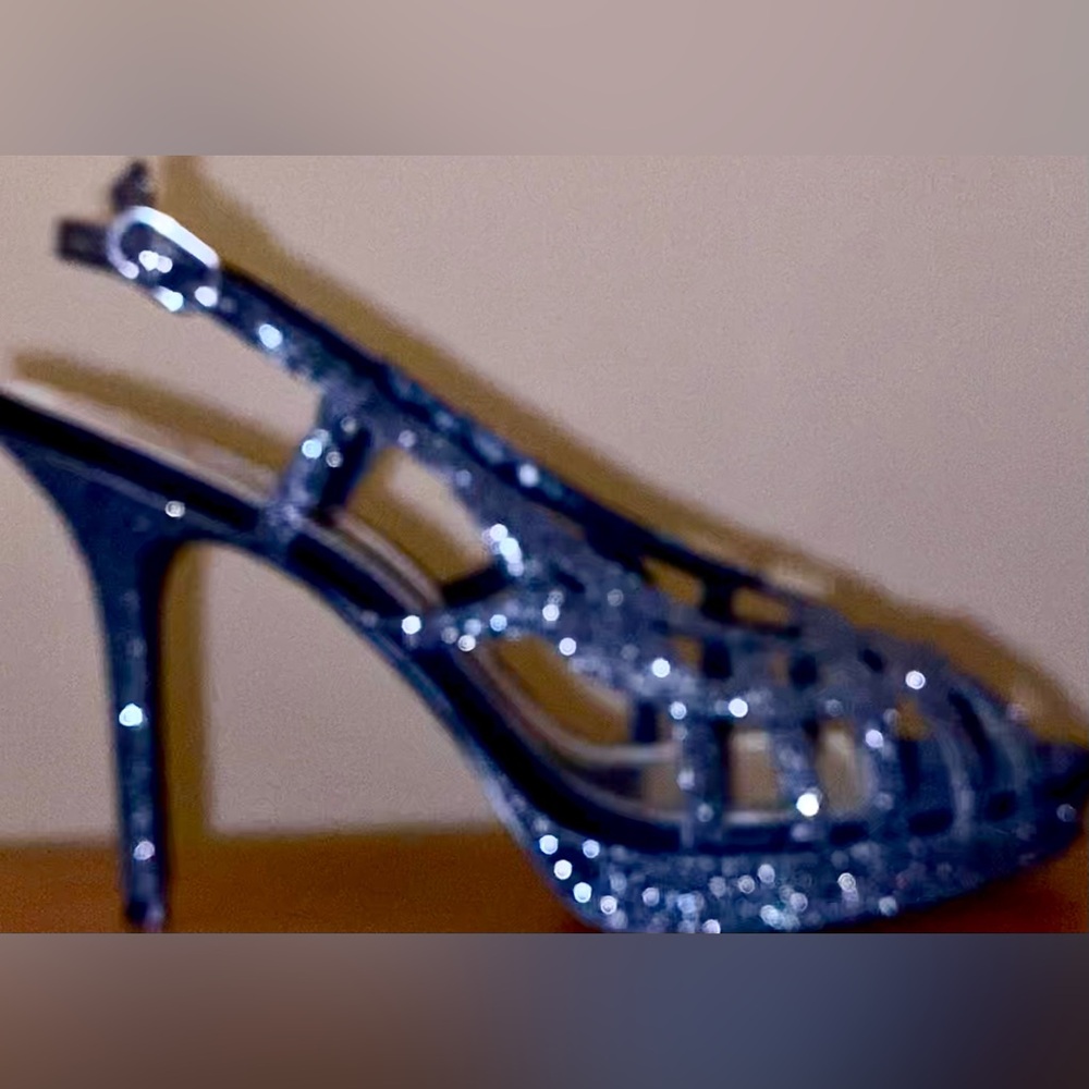 “Nina” Shoes Sparkling Black Heels with “Touch of Nina insoles” - Picture 2 of 14
